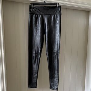 Sleek Black Faux Leather Leggings